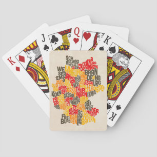 Tekstkaart van Duitsland Pokerkaarten