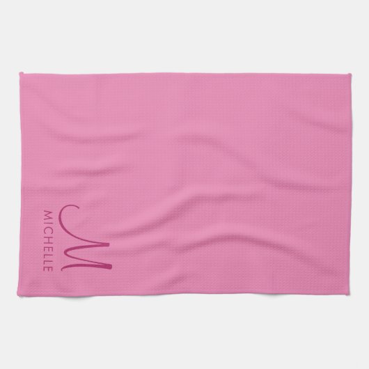 tekstkleur Monogram Initiaal naam Theedoek (Horizontaal)