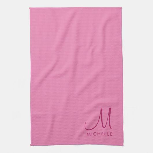 tekstkleur Monogram Initiaal naam Theedoek (Verticaal)