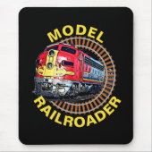 Tekstmodel Railroader Red Yellow Diesel wijzigen Muismat (Voorkant)