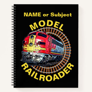 Tekstmodel Railroader Red Yellow Diesel wijzigen Notitieboek