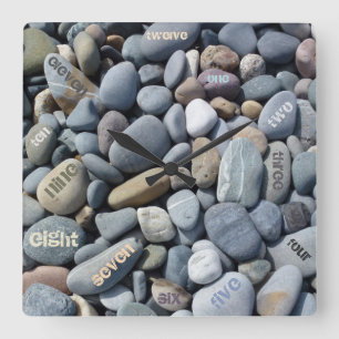 Tekstnummers en bijbels Rustic Square Wall Clock Vierkante Klok