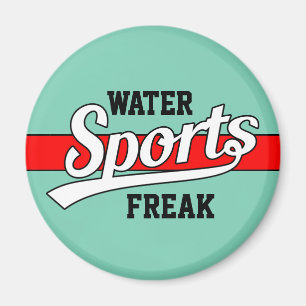 Tekstontwerp: SPORTS white + uw eigen tekst en ide Magneet