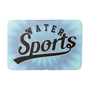 Tekstontwerp: SPORTS zwart + uw eigen tekst en ide Badmat