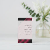 Tekstontwerp verticaal met strepen visitekaartje (Staand voorkant)