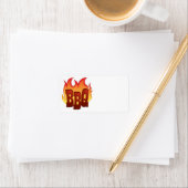 tekstontwerp voor bbq-vlam etiket (Insitu)