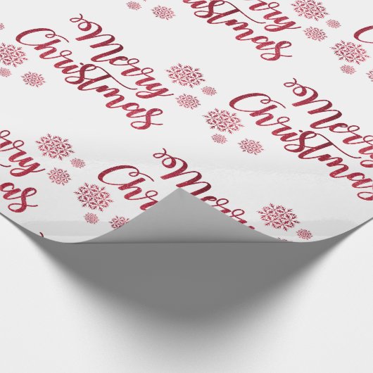 Tekstontwerp Vrolijk kerstfeest Cadeaupapier (Hoek)