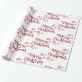 Tekstontwerp Vrolijk kerstfeest Cadeaupapier (Uitgerold)