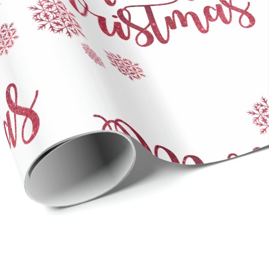 Tekstontwerp Vrolijk kerstfeest Cadeaupapier (Rol Hoek)