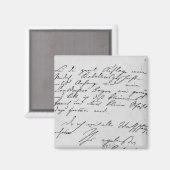 Tekstpagina met zijn handtekening magneet (Voorkant / Achterkant)