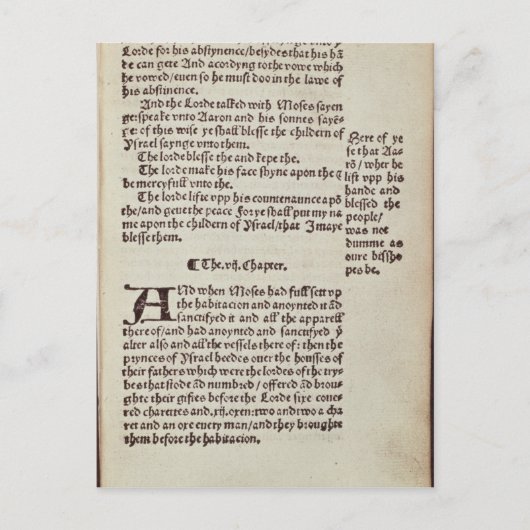 Tekstpagina Oude Testament Briefkaart (Voorkant)