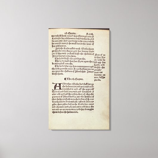 Tekstpagina Oude Testament Canvas Afdruk (Voorkant)