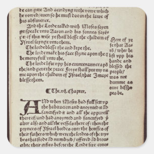 Tekstpagina Oude Testament Vierkante Sticker