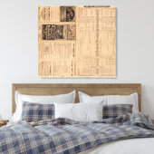 Tekstpagina van de Lehigh Valley Railroad Canvas Afdruk (Insitu (Slaapkamer))