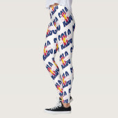 Tekstpatroon van de kleurenstaatvlag leggings (Links)