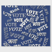 Tekstpatroon van stemming: wit blauw cadeaupapier (Vlak)