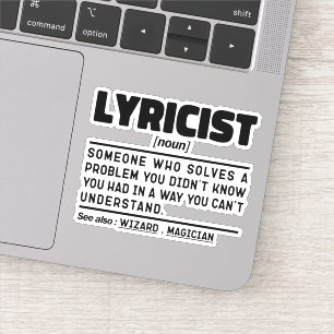 Tekstschrijver Noun Definition Song Schrijver Humo Sticker