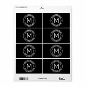 tekstSjabloon | Zwart-wit Etiket (Full Sheet)