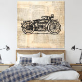 tekststijl voor motorfietsen canvas afdruk (Insitu (Slaapkamer))