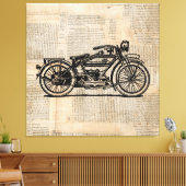 tekststijl voor motorfietsen canvas afdruk (Insitu (Woonkamer))