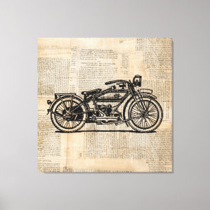  tekststijl voor motorfietsen canvas afdruk