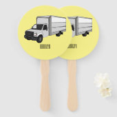 Tekstvak cartoon handwaaier (Voorkant en achterkant)