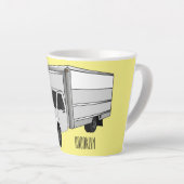 Tekstvak cartoon latte mok (Rechterhoek)