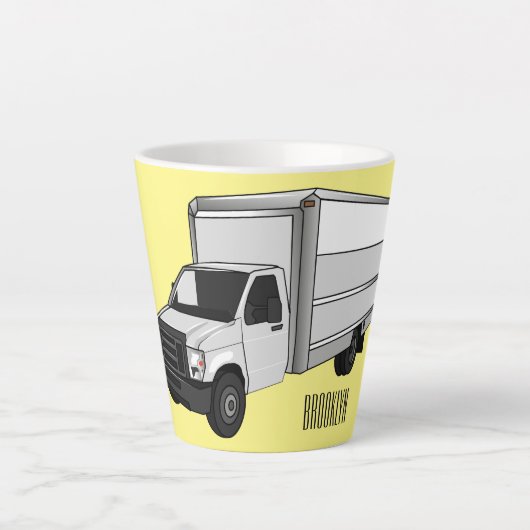 Tekstvak cartoon latte mok (Voorkant)