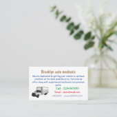 Tekstvak cartoon visitekaartje (Staand voorkant)