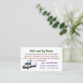 Tekstvak cartoon visitekaartje (Staand voorkant)