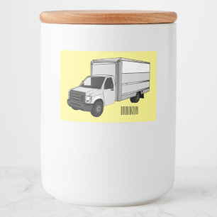 Tekstvak cartoon voedselcontainer etiket
