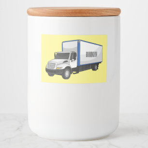 Tekstvak cartoon voedselcontainer etiket