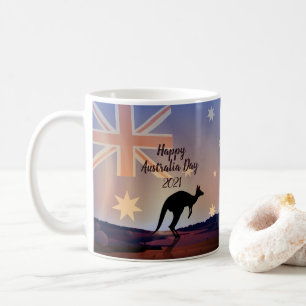 Tekstvlag Kangaroo Australia Day bewerken Koffiemok