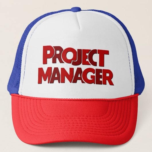 Tekstvormen projectmanager trucker pet (Voorkant)