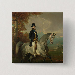 Tel. Alfred de Montgomery 1850-60 Vierkante Button 5,1 Cm