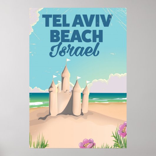 Tel Aviv Beach Israel strand poster (Voorkant)