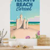 Tel Aviv Beach Israel strand poster (Keuken)