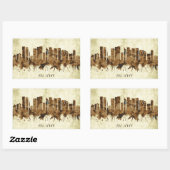 Tel Aviv Israel Cityscape Rechthoekige Sticker (Vel)