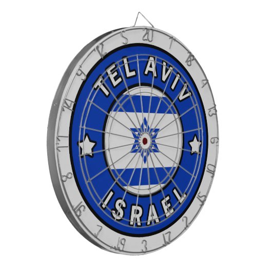 Tel Aviv Israel Dartbord (Voorkant Links)