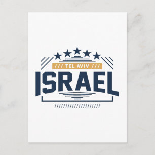 Tel Aviv Israël Modern Urbane Typografie Ontwerp Briefkaart