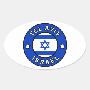 Tel Aviv Israel Ovale Sticker