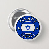 Tel Aviv Israel Ronde Button 5,7 Cm (Voorkant /achterkant)