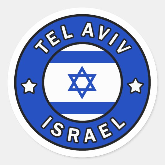 Tel Aviv Israel Ronde Sticker (Voorkant)