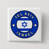 Tel Aviv Israel Vierkante Button 5,1 Cm (Voorkant)