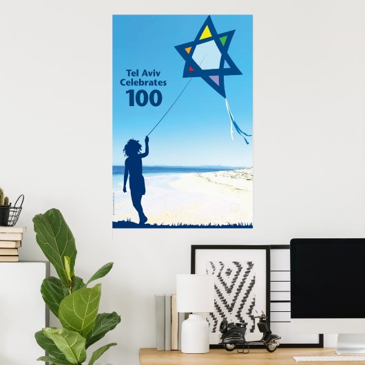 tel aviv kite 100 poster (Thuiskantoor)