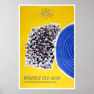Tel Aviv Kunst Israël Reisposter Israëlische Print