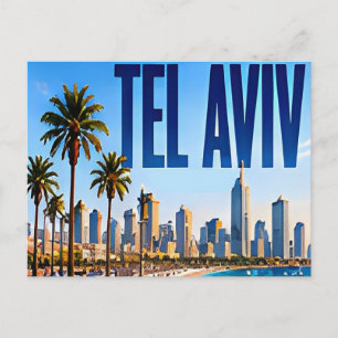🌴 Tel Aviv Moderne Kuststad Stijl 🌴 Briefkaart