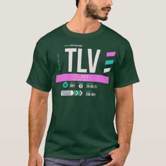 Tel Aviv TLV luchthavencode Bagage Label 1 T-shirt