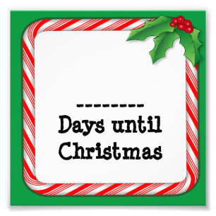 Tel de dagen tot Kerstmis Foto Afdruk