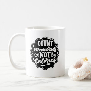Tel de herinneringen, niet de calorieën van de kok koffiemok